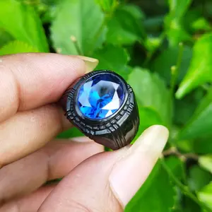 CINCIN PRIA CASUAL-BLUE SAPPHIRE DOF_BLACK TITAN HIGH QUALITY