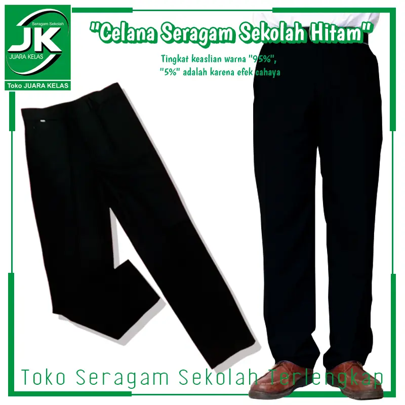 Celana Panjang Hitam Seragam Sekolah SMP - SMA / Celana Seragam Sekola 0