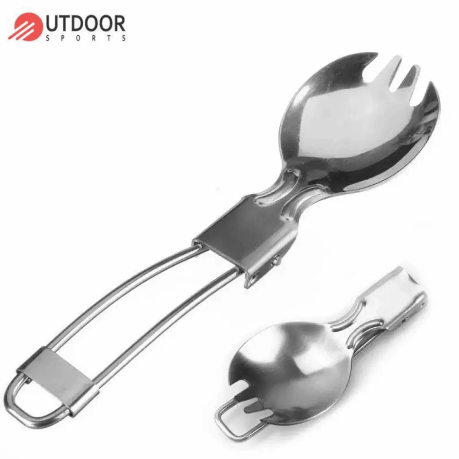 Sendok Camping Outdoor Sendok Lipat Bahan Stainless Steel