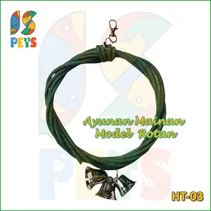 Ayunan Burung Hamster Rotan Mainan Lovebird Parkit Falk Conure HT03