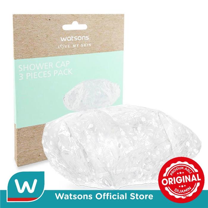 Gambar Watsons Shower Cap 3 Pieces Pack dari Watsons Indonesia Official Store Kab. Tangerang Tokopedia