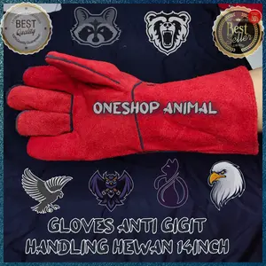 Pet Gloves safety anti gigit cakar duri uk. 32cm latih burung musang kucing - farming perkebunan