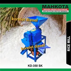 Mesin Giling Padi Mahkota kD 350 SK + Mesin Penggerak MGX210 7.5hp
