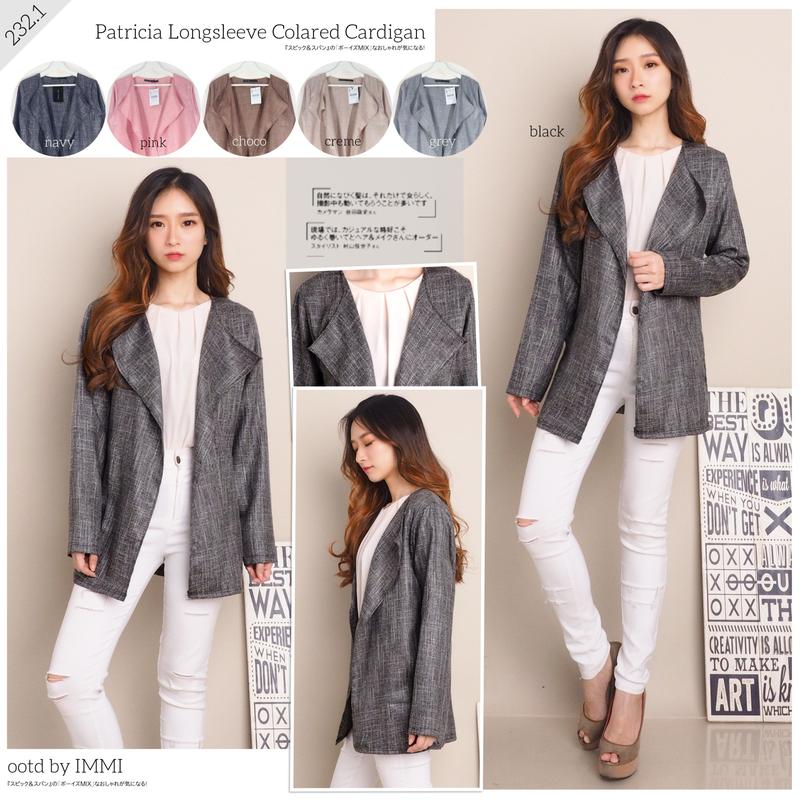 Patricia longsleeve colared cardigan / blazer basic IMMI (232 L6) 4