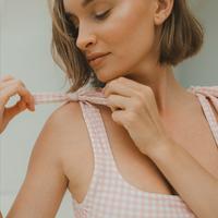 Gambar Gingham Women Bikini, Baju Renang Wanita - Brown Waffle, M dari leevierrakids Kota Administrasi Jakarta Utara 4 Tokopedia