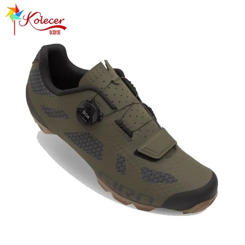 Giro Rincon Shoes Gravel Sepatu Sepeda MTB Cleat Olive Gum BOA 0