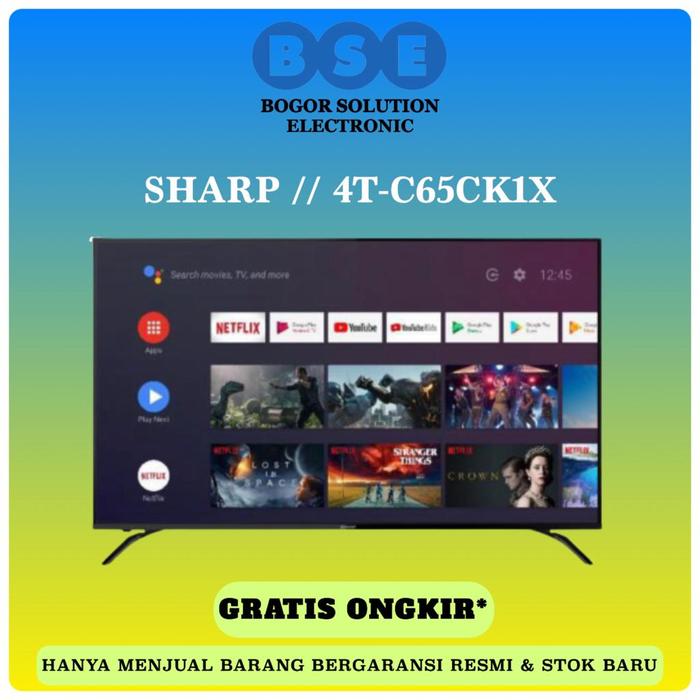 Gambar SHARP 4T-C65CK1X LED TV 65 INCH UHD 4K ULTRA HDR ANDROID 4T C65CK1X dari Bogor Solution Electronic Kota Bogor Tokopedia