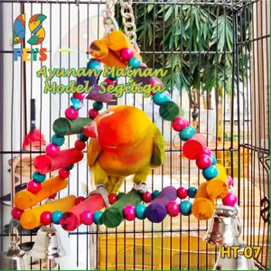 Ayunan Burung Segitiga Mainan Burung Love Bird Falk Parkit HT07