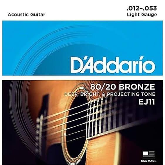 Gambar D'ADDARIO DADDARIO EJ-11 EJ11 EJ 11 LIGHT 80/20 BRONZE 0.12-0.53 SENAR GITAR AKUSTIK BMJ dari Bandar Musik Jakarta BMJ Kota Administrasi Jakarta Pusat Tokopedia