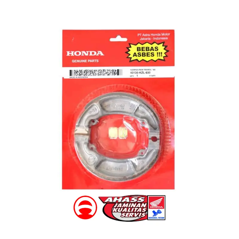 Kampas Rem Tromol – Brake Shoe KZL – BeAT, Scoopy, Spacy, Vario