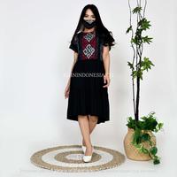 Gambar KI Dress Kinara Tenun Liora Hitam - Hitam, 4 dari KainIndonesiaco Kota Administrasi Jakarta Timur 4 Tokopedia