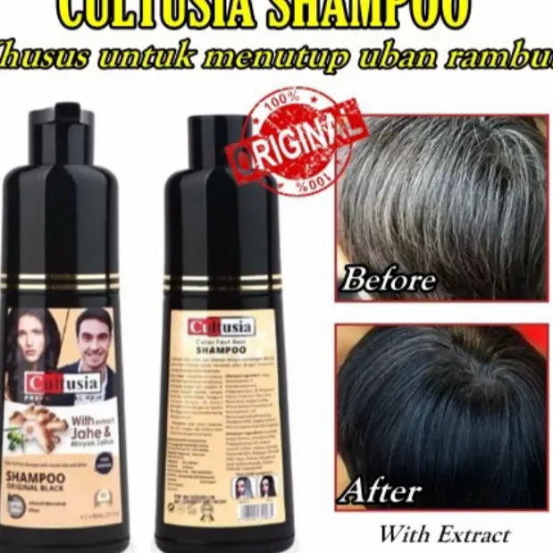 Shampoo Cultusia Black Original Penghitam Rambut dan Penutup Uban