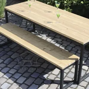 dining set minimalis outdoor table garden jati jepara