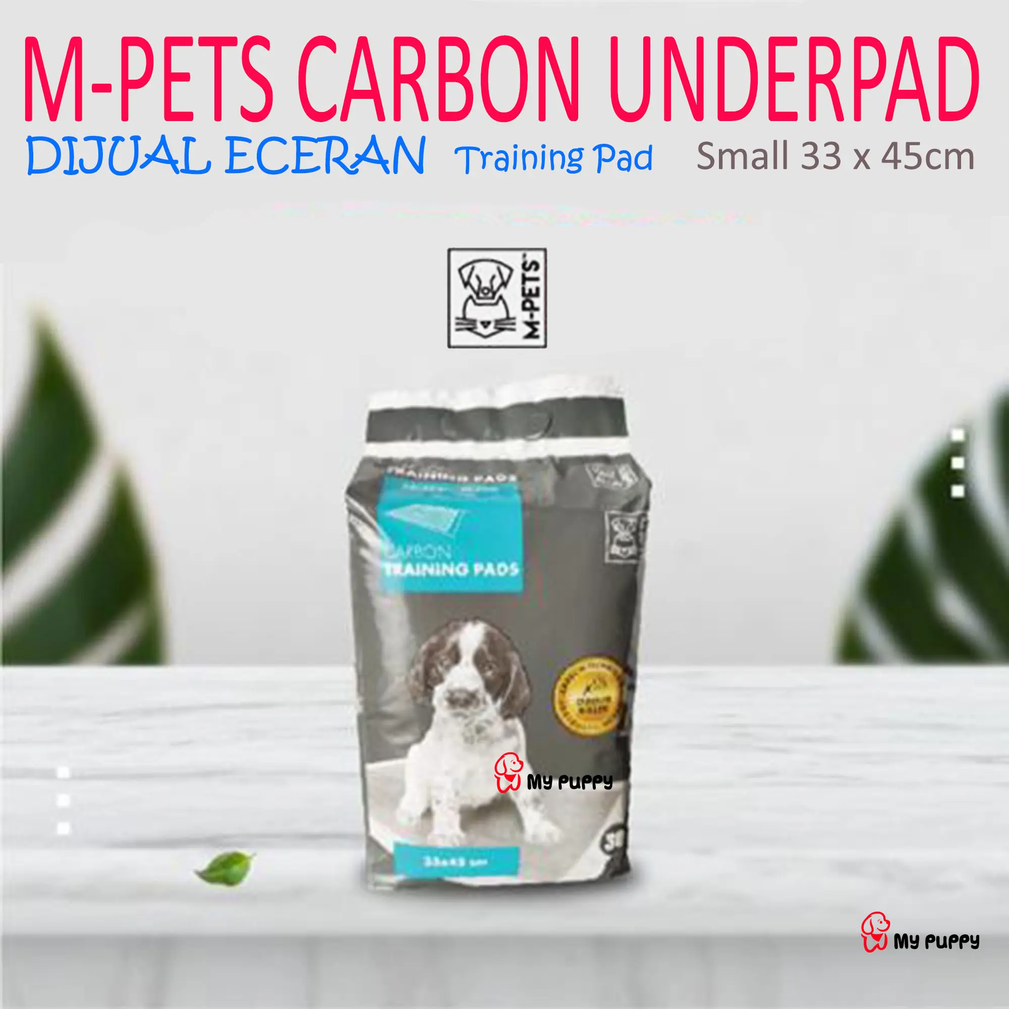 M-PETS CARBON UNDERPAD - TRAINING PAD SERAP BAU - 33X45CM - ECERAN