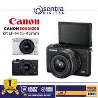 Gambar Canon EOS M200 Mirrorless 15-45mm // canon m200 / canon m200 kit - Putih dari Sentra Digital Kota Surabaya 1 Tokopedia