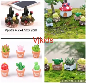 miniatur kaktus utk bermain sensory anak, pajangan, diorama, maket, aq