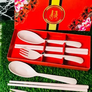 Souvenir sendok melamin set + kemas full bok