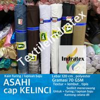 Gambar ( per setengah meter ) Kain furing ASAHI CAP KELINCI meteran lebar 120 cm bahan furing batik lapisan baju dress gamis koko brukat tile satin lapisan dalam tas schruncie craft hiasan kerajinan tangan dekorasi dekor kantong celana kain tipis menerawang dari textileindratex Kota Administrasi Jakarta Utara 1 Tokopedia
