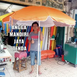 payung tenda ukuran 42 inchi warna kain Oren polos UV