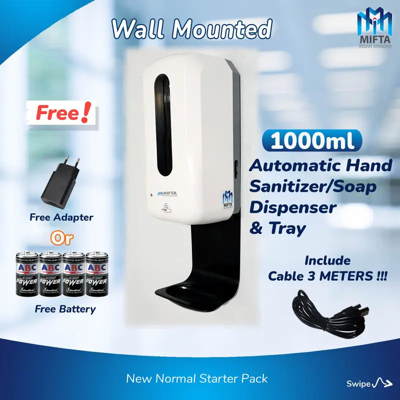 DISPENSER HAND SANITIZER OTOMATIS / DISPENSER SABUN CAIR OTOMATIS 1LTR 0