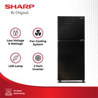 Gambar Sharp Kulkas 2 Pintu SJ 246XI MK Shine J-Tech Inverter Series 205 Liter Tempered Glass Door LED Lamp Fan Cooling System Hemat Energi dari Sharp Official Store Tangerang Kab. Tangerang 1 Tokopedia