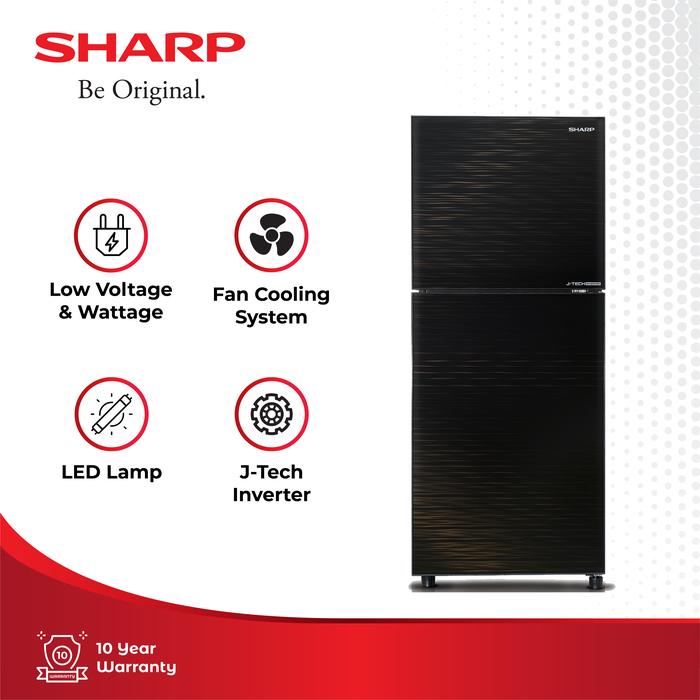 Gambar Sharp Kulkas 2 Pintu SJ 246XI MK Shine J-Tech Inverter Series 205 Liter Tempered Glass Door LED Lamp Fan Cooling System Hemat Energi dari Sharp Official Store Tangerang Kab. Tangerang Tokopedia