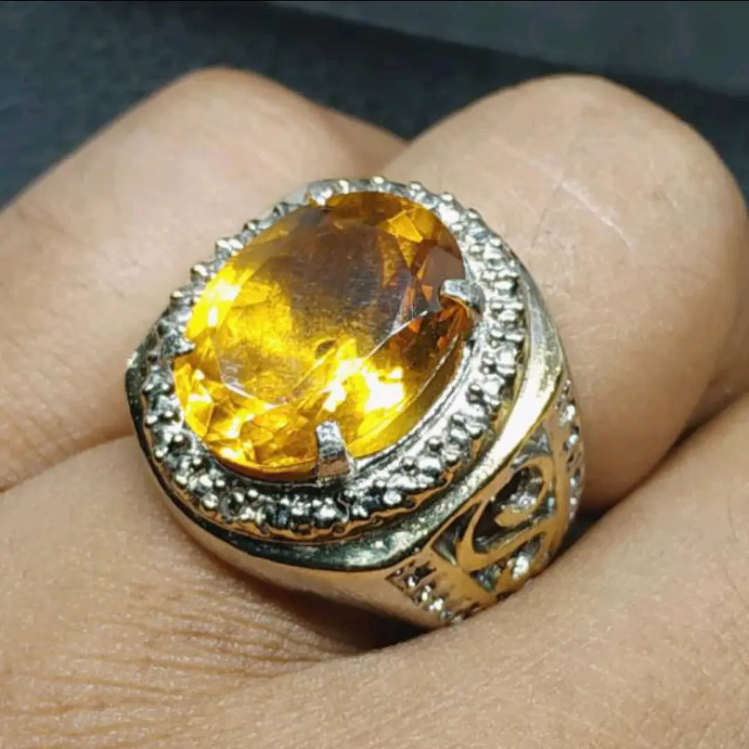 BATU CINCIN NATURAL YELLOW CITRINE QUARTZ