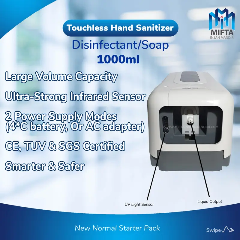 DISPENSER HAND SANITIZER OTOMATIS / DISPENSER SABUN CAIR OTOMATIS 1LTR 2