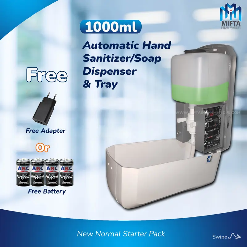 DISPENSER HAND SANITIZER OTOMATIS / DISPENSER SABUN CAIR OTOMATIS 1LTR 1