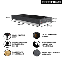 Gambar Dipan Minimalis 90 Knock Down by SLEEP OWL | Rangka Tempat Tidur dari Citra furniture Kota Administrasi Jakarta Pusat 5 Tokopedia