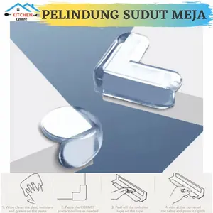 Pelindung Pengaman Siku Sudut Meja Karet Silicon Transparan