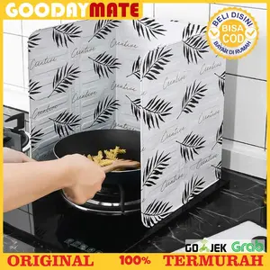 Cover Lipat Aluminium Foil Dapur Kompor Penghalang Angin Anti Minyak