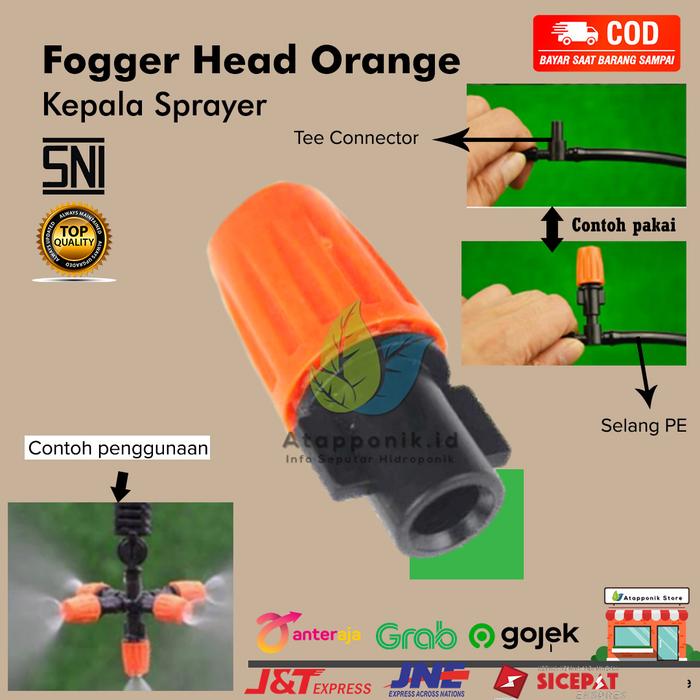 Gambar fogger head mist pengkabutan dari Atapponik Store Kota Surabaya Tokopedia