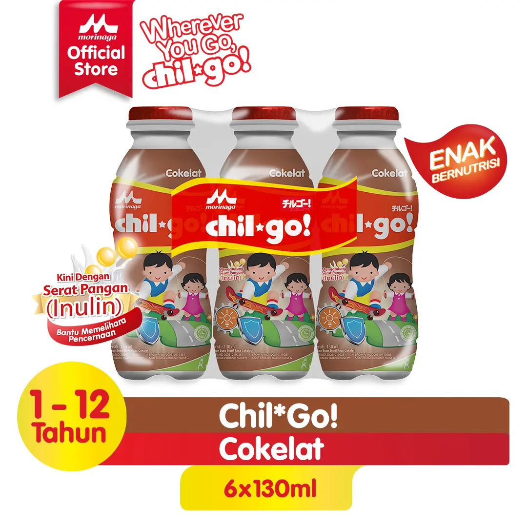 Morinaga CHIL GO Susu Cair Coklat 6x130ml