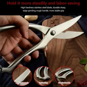 Gunting Dapur TANPA SAMBUNGAN Stainless Steel Kuat Tajam Kitchen Shear