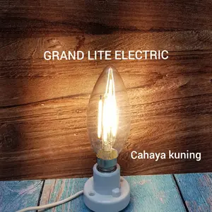 Lampu LED Edison Filament Bulb C35 Candle E14 Dimmable