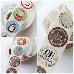 sticker label toples hampers christmas stiker natal bulat