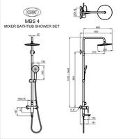 Gambar AER Mixer Bathub Shower Set Panas-Dingin, Kran Air, Keran MBS-4 dari AER Sanitary Indonesia Kota Surabaya 2 Tokopedia