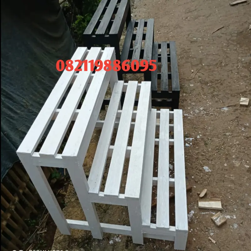 rak kayu serba guna untuk pot tanamn Dll 1