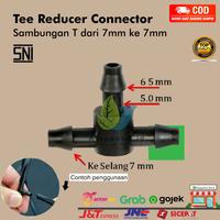 Gambar tee connector reducer 7mm to 7mm dari Atapponik Store Kota Surabaya 1 Tokopedia