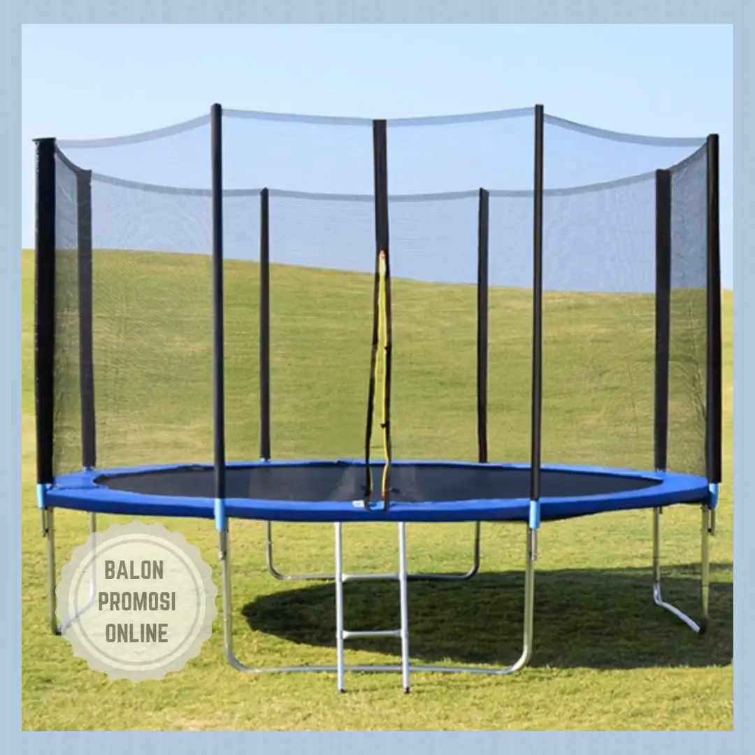 MAINAN TRAMPOLIN DENGAN JARING PENGAMAN | Trampolin 12feet