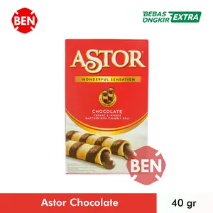 Astor Wafer Stick Chocolate 40g 40gr 40 g gr Asli Coklat Dus Mayora