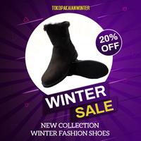 Gambar Sepatu Suede Winter Fashion Wanita Musim Dingin Cewe Fashion Hitam - Cokelat, 37 dari Tokopakaianwinter Kota Administrasi Jakarta Utara 4 Tokopedia