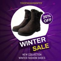 Gambar Sepatu Suede Winter Fashion Wanita Musim Dingin Cewe Fashion Hitam - Cokelat, 37 dari Tokopakaianwinter Kota Administrasi Jakarta Utara 5 Tokopedia