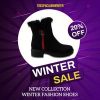 Gambar Sepatu Winter Musim Dingin Suede Wanita Cewe Fashion - Hitam, 37 dari Tokopakaianwinter Kota Administrasi Jakarta Utara 1 Tokopedia