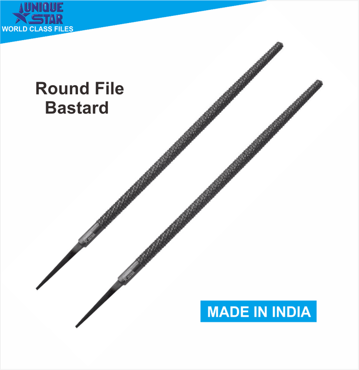 Gambar UNIQUE STAR Round File Bastard - Kikir Bulat Kasar 10 , 12 Inch- INDIA - 10 Inch dari Tora Official Shop Kab. Bandung Tokopedia