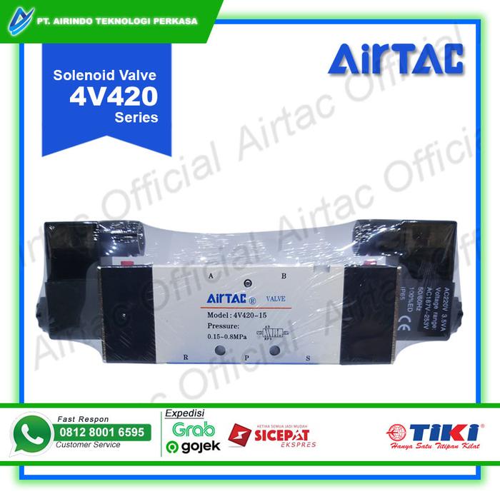 Gambar Solenoid Valve Airtac 4V42015 A (220 VAC) dari Airtac Airindo ID Kota Administrasi Jakarta Pusat Tokopedia