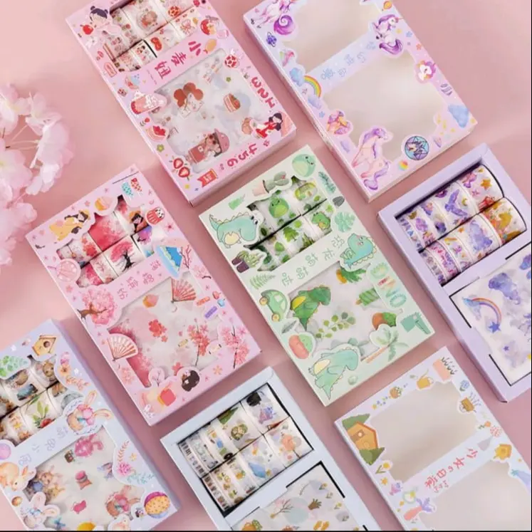 Set Washi Tape Sticker Lucu Dekor Scrapbook Diary Selotip Masking Tape Set Washi Tape Sticker Lucu Dekor Scrapbook Diary Selotip Masking Tape