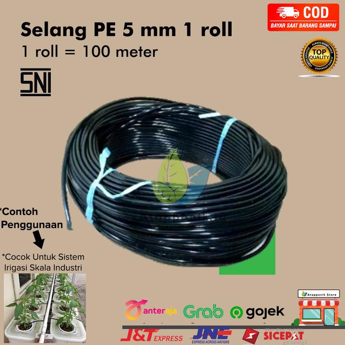 Gambar selang pe 5mm 1 roll dari Atapponik Store Kota Surabaya Tokopedia