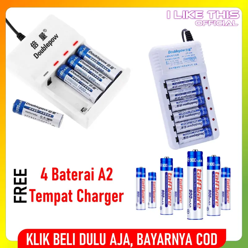 Paket Baterai Charge - Cas - Casan - Plus Charger Baterai A2 AA - A3 A 0